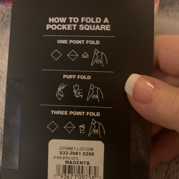 NWT JF Ferrar Pretied Bow Tie and Pocket Square - Picture 5 of 13